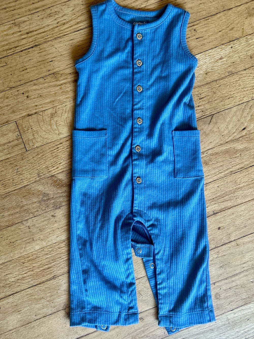 Carter's Blue Ribbed Jumpsuit/Romper - Picture 3 of 10